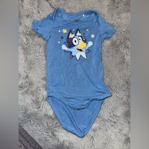 Little Sleepies Blue Bodysuit with Cartoon Character